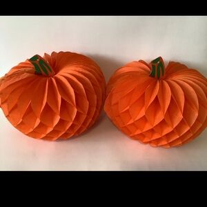 Vtg The Beistle Co Halloween Pumpkin Art Tissue Decor (2) Made In USA